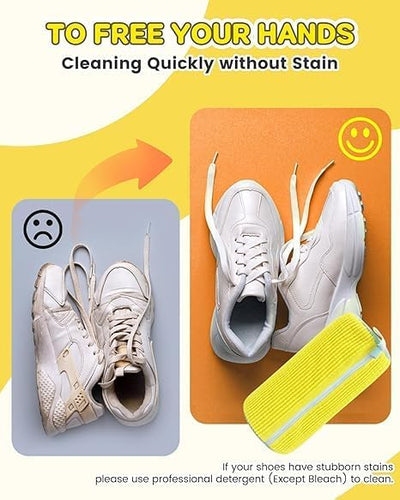 Shoe Washing Machine Bag, Polyester Laundry Bag with Invisible Side Zipper – 360° Cleaning Shoe Laundry Organizer for Sneakers, Trainers, Delicates, Toys & Washer Dryer Use