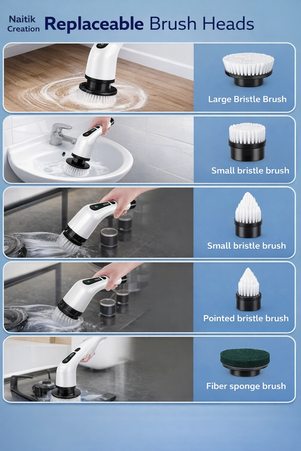 9-in-1 Electric Cleaning Brush | Cordless Spin Scrubber for Bathroom, Kitchen & Floor Cleaning