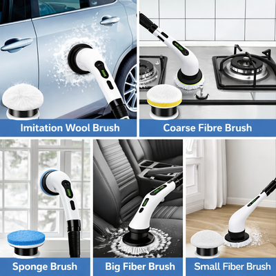 9-in-1 Electric Cleaning Brush | Cordless Spin Scrubber for Bathroom, Kitchen & Floor Cleaning